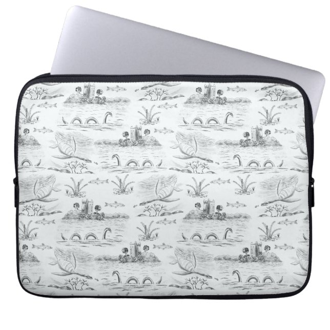 Loch ness toalett laptop fodral (Framsidan)