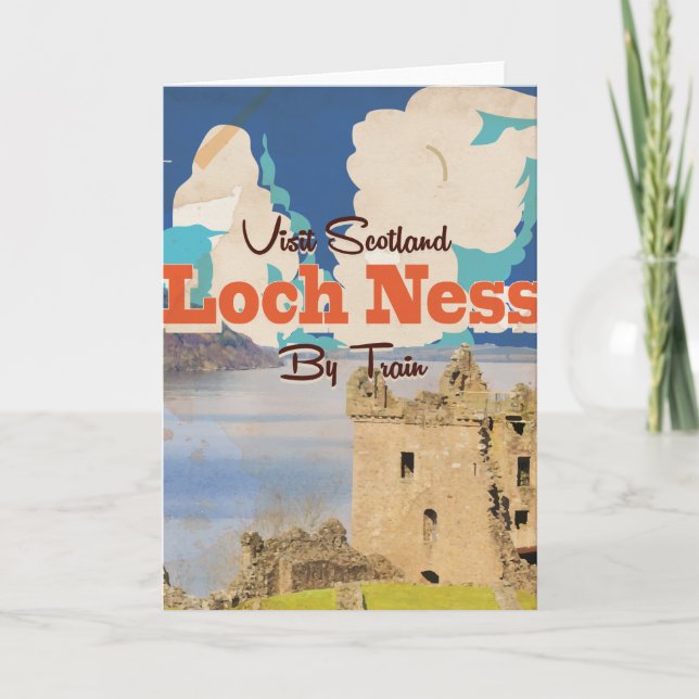 Loch Ness Vintage Resemalmanackaffisch Helgkort (Framsida)