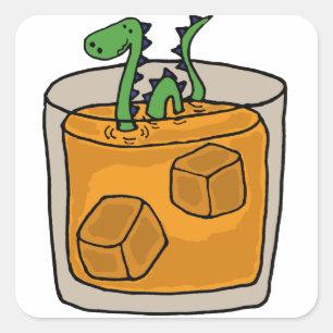 Loch Nessmonster i exponeringsglas för Scotch Fyrkantigt Klistermärke