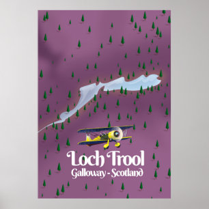 loch trool, galloway, scotland Travel karta Poster