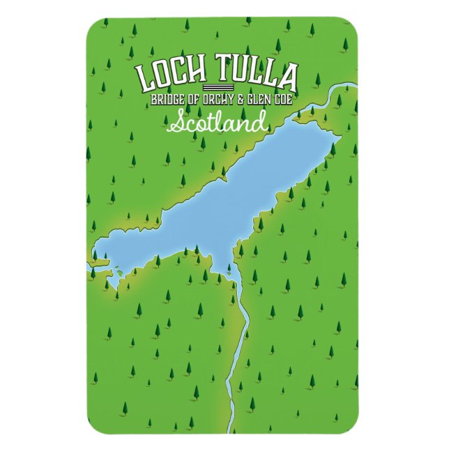Loch Tulla Skottland Resor affisch Karta Magnet (Vertikal)