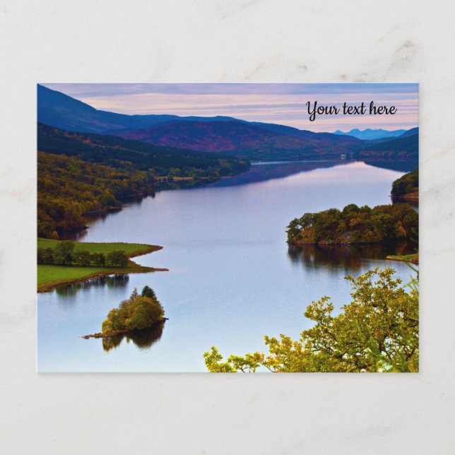 Loch Tummel, Queen's View, Skottland vykort (Framsida)