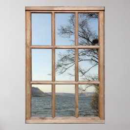 Loch-vy från ett fönster poster