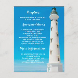 Lock Aruba Destinationsbröllopshölje för Aruba Inbjudningar