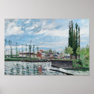 Lock at Pontoise (1872) av Camille Pissarro Poster