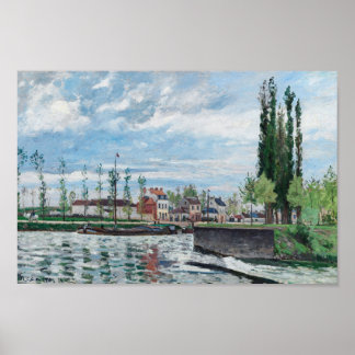 Lock at Pontoise (1872) av Camille Pissarro Poster