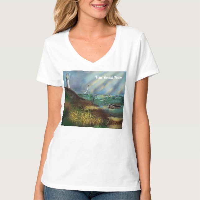 Lock Beach Women's T-Shirt (Framsida)