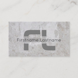 Lock grått marble white marble structure monogram visitkort