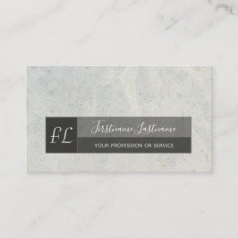 Lock grått marble white marble structure monogram visitkort
