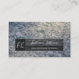 Lock grått marble white marble structure monogram visitkort