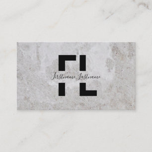 Lock grått marble white marble structure monogram visitkort