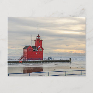 Lock känd som Big Red i Holland Michigan Vykort