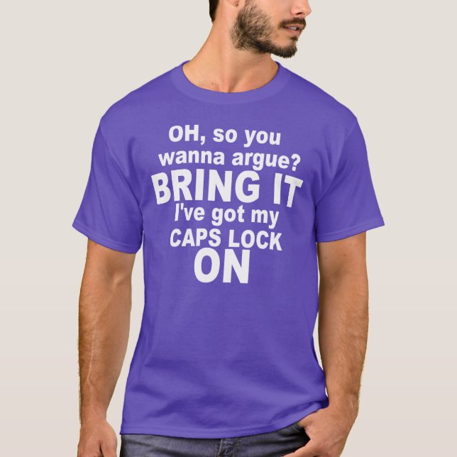 LOCK LOCK ÄR PÅ. KOMMA MED DET! TEE SHIRT (Framsida)