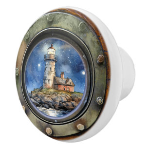 Lock, nautisk porthole-fack knopp