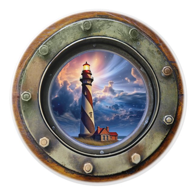 Lock, nautisk porthole-fack knopp (Framsidan)