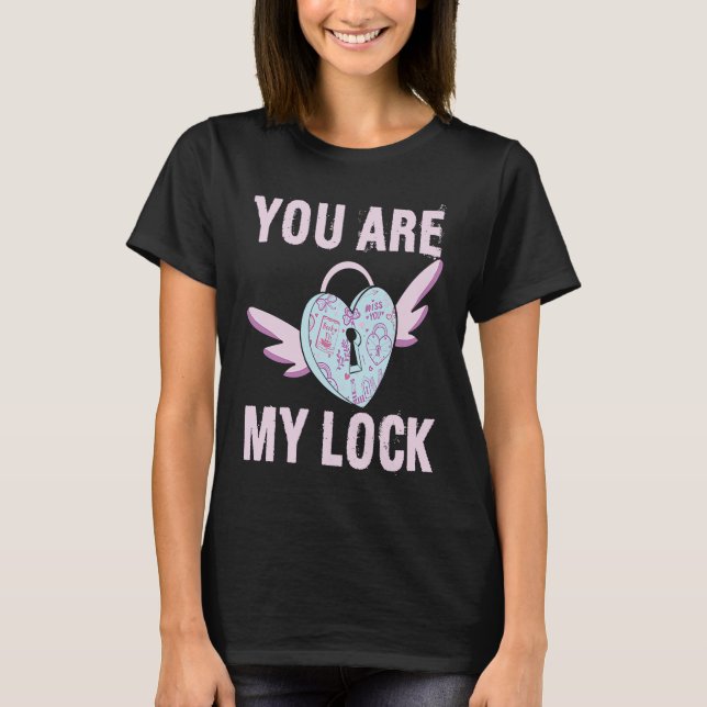 Lock och Nyckel Manar Women Make Maka Par Valent T Shirt (Framsida)