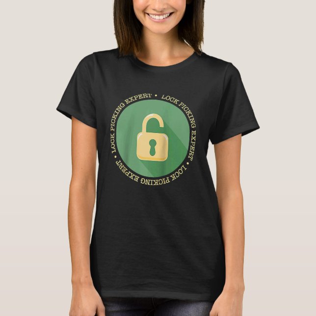 Lock Picker Expert Picker låser Plockan Raglan T Shirt (Framsida)
