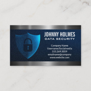 Lock Shield Logotyp Binär kod Visitkort