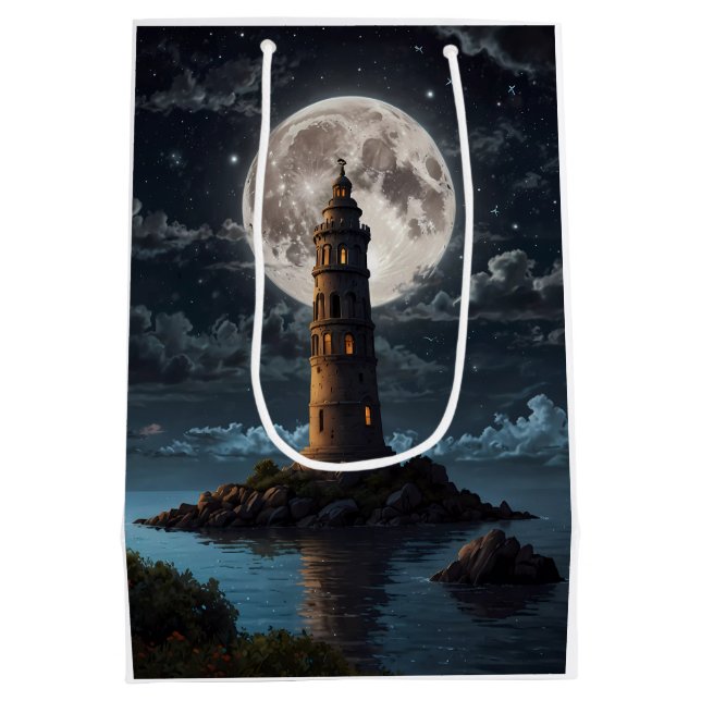 Lock tänd via månljus på en klar natt (Baksidan)
