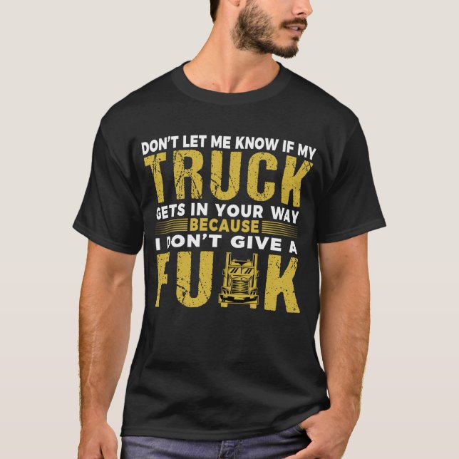 Lock Trucker för Lastbil-chaufförer som säger Big  T Shirt (Framsida)