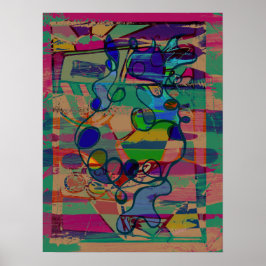 "Lockande abstrakt" alt version 18 x 24 tums affis Poster