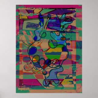 "Lockande abstrakt" alt version 18 x 24 tums affis Poster