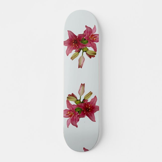 Lockande rosablommor skateboard bräda 20,5 cm (Framsida)