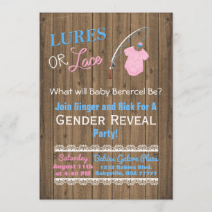Lockar, eller snöreavslöjer trägender baby shower inbjudningar