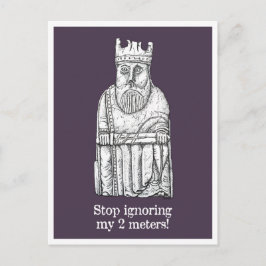 Lockdown moods - Lewis chessman Kung Vykort