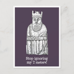 Lockdown moods - Lewis chessman Kung Vykort