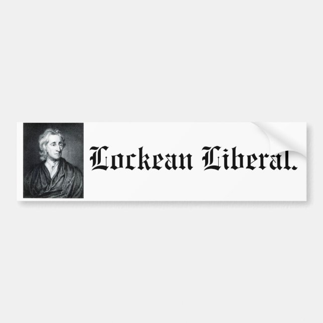 Lockean liberal personbildekal bildekal (Framsidan)