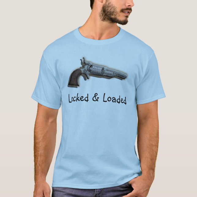 Locked laddade vapenälskaremanar t shirt (Framsida)