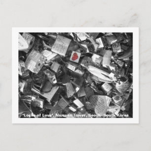 Locker från Kärlek/Söul Torn, Sydkorea Vykort