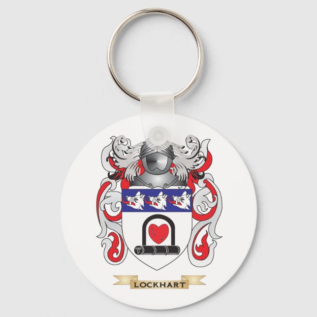 Lockhart Jackat av Arm (Family Crest) Nyckelring (Framsida)