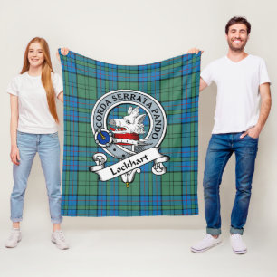 Lockhart Klansymbol Tartan Rutig Fleecefilt