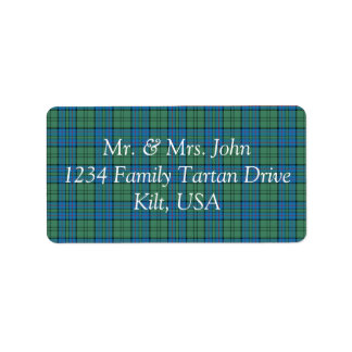Lockhart Tartan Label Adressetikett
