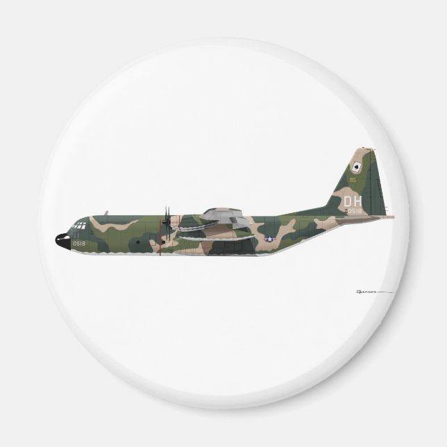 Lockheed C-130 Hercules Vietnam Magnet (Framsidan)