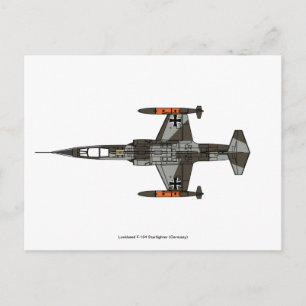 Lockheed F-104 Starfighter (Tyskland) Vykort