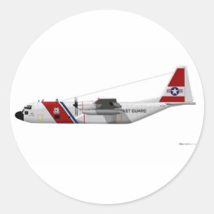 Lockheed HC-130 Hercules kustbevakning Runt Klistermärke