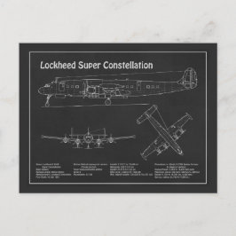 Lockheed L-1049 Super Constellation - Plan PD Vykort