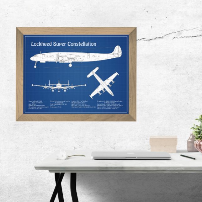 Lockheed L-1049 Toppen Constellation - Plans ABD Fototryck (Skapare uppladdad)