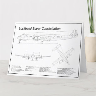 Lockheed L-1049 Toppen Constellation - Plans BD Tack Kort