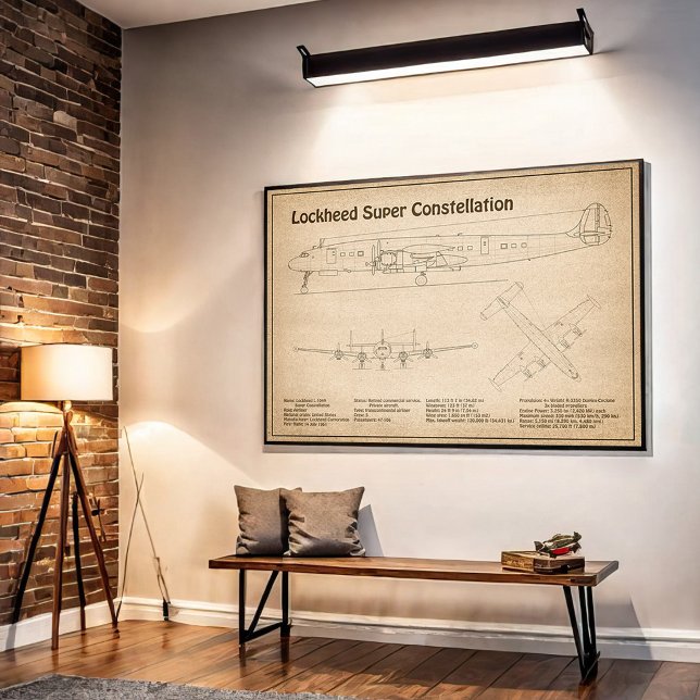 Lockheed L-1049 Toppen Constellation - Plans SD Poster (Skapare uppladdad)