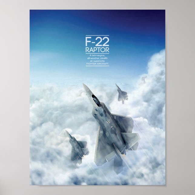 Lockheed Martin F-22 Raptor poster (Framsidan)