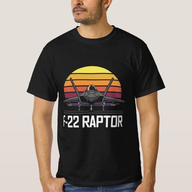 Lockheed Martin F-22 Raptor T Shirt (Framsida)
