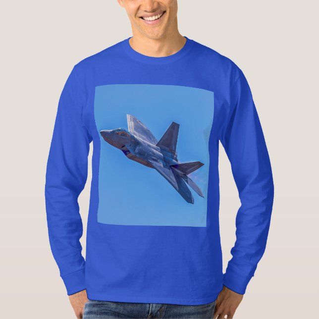 Lockheed Martin F-22A Raptor T Shirt (Framsida)