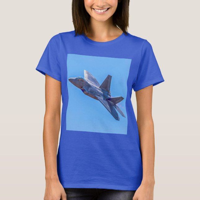 Lockheed Martin F-22A Raptor T Shirt (Framsida)