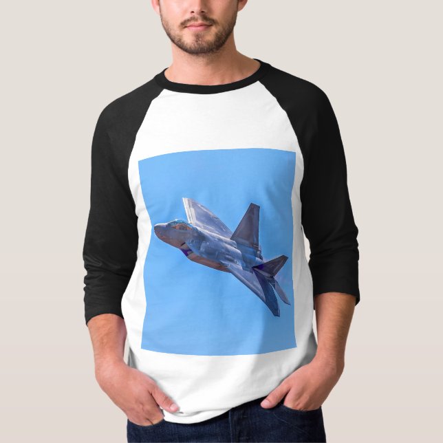 Lockheed Martin F-22A Raptor T Shirt (Framsida)