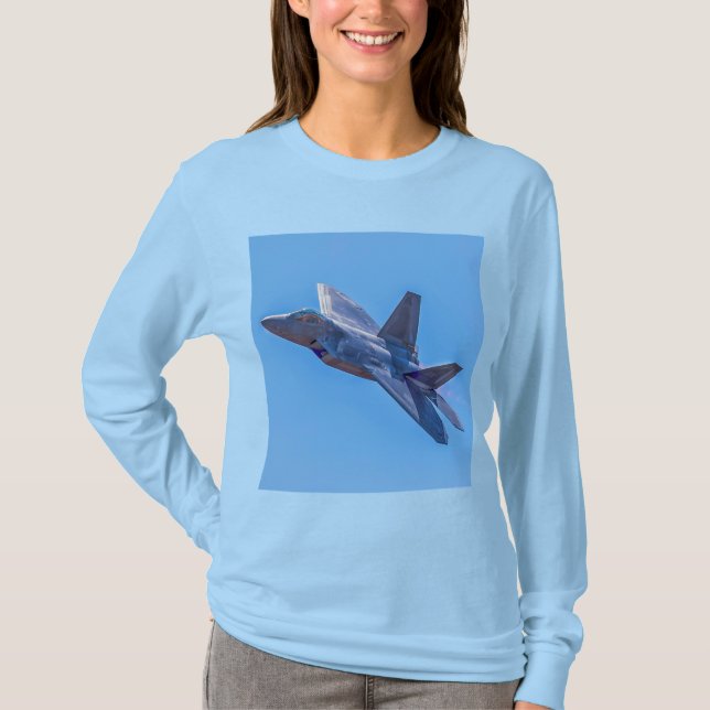Lockheed Martin F-22A Raptor T Shirt (Framsida)