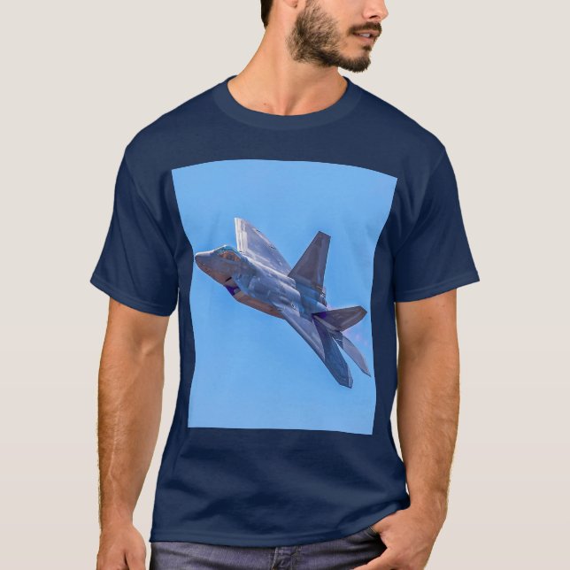 Lockheed Martin F-22A Raptor T Shirt (Framsida)